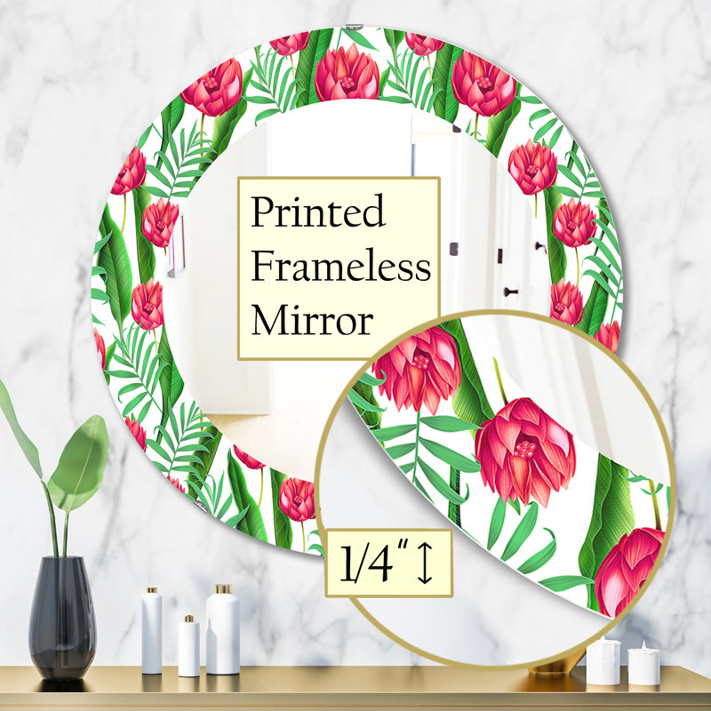 Miroir mural Tropical Mood Bright 11, H 31,5 po x l po