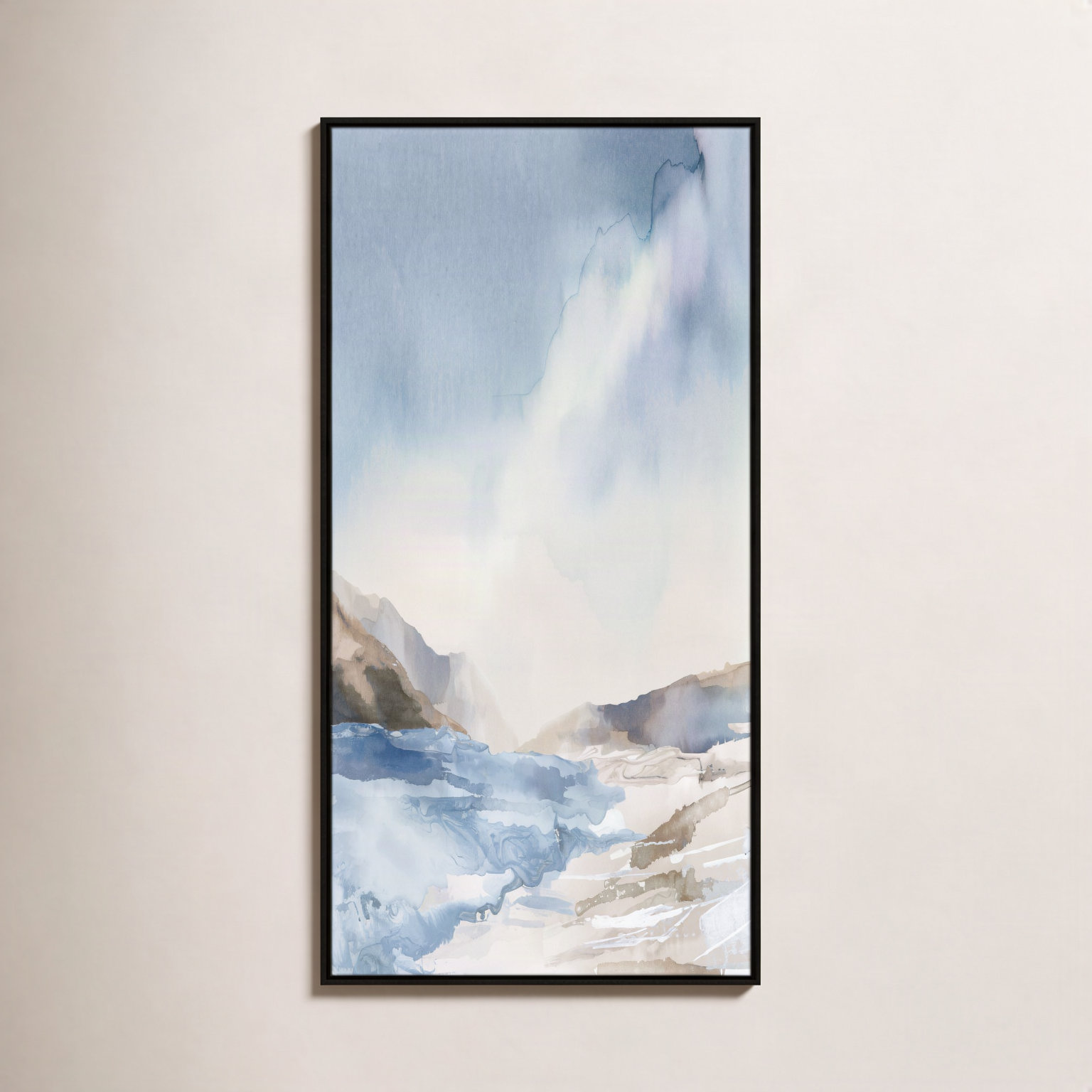 Coralie "Mystic Shores" Print, 49.5" H x 25.5" W, Espresso