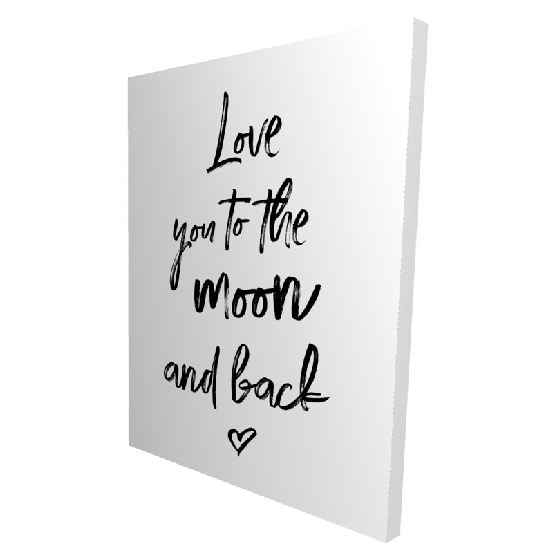 Love You to the Moon and Back - Toile noire, décoration intérieure