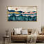 «Abstract Mountain Range Red Sun Landscape», reproduction d'art sur toile-96074537-111568061