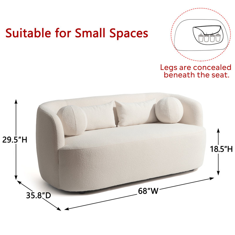 Brinae 68'' Upholstered Loveseat - Modern Comfort