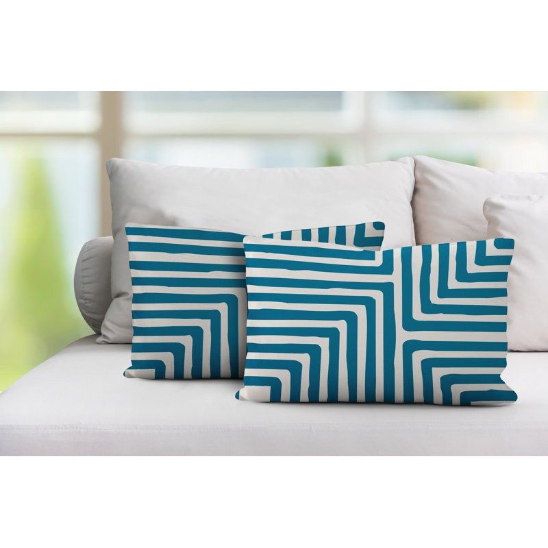 Coussin lombaire intérieur / extérieur Waren, Turquoise