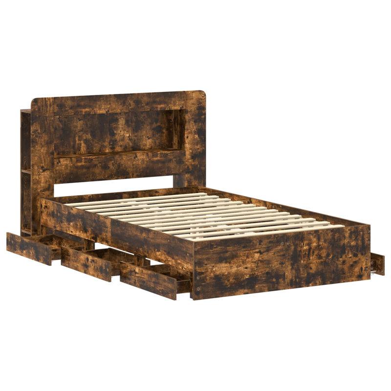 Bed Frame, Small Double (4'), Smoked Oak