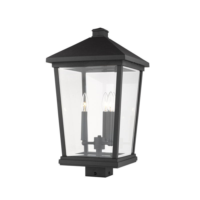 Bourke Transparent Pier Mount Light, Black