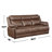 Ellen 2 Piece Sofa And Loveseat Set, Brown Faux Leather