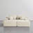 Boneless Upholstered Compression Faux Rabbit Fur Flannel Modular Oversized Sleeper Sofa with Pillows No Assembly Required-1346437169