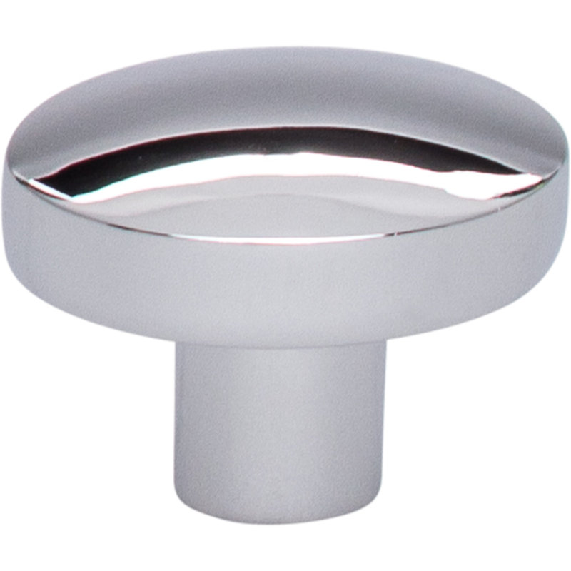 Hillmont 1 3/8" Length Oval Knob, Polished Chrome
