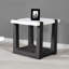 Table de bout 1 pièce, plateau en faux marbre deux tons noir-1098452439