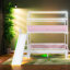 Lits de rangement à glissière, lit jumeau en bois au-dessus du style maison double pour maison d'enfant moderne