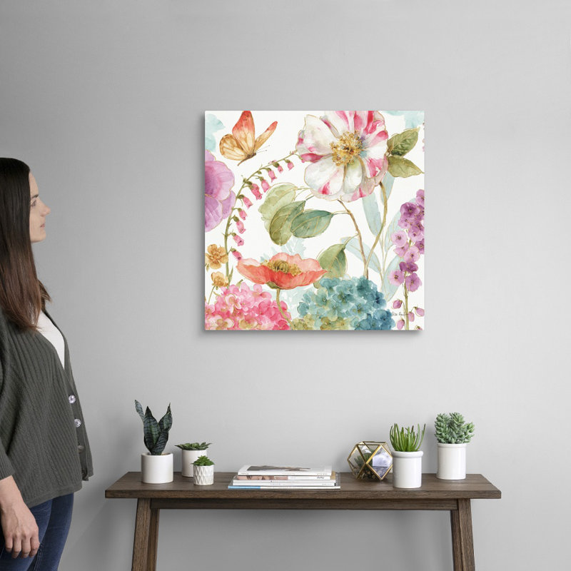 «Rainbow Seeds Flowers II» par Audit Lisa - reproduction d'art sur toile, Toile tendue, H 24 po x l 24 po x P 1 po