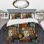 Multicolor Flower Patchwork Polyester Patchwork Duvet Cover Set