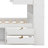 Platform Bed Frame With Storage Bookcases And Shelves,Four Drawers-114217348