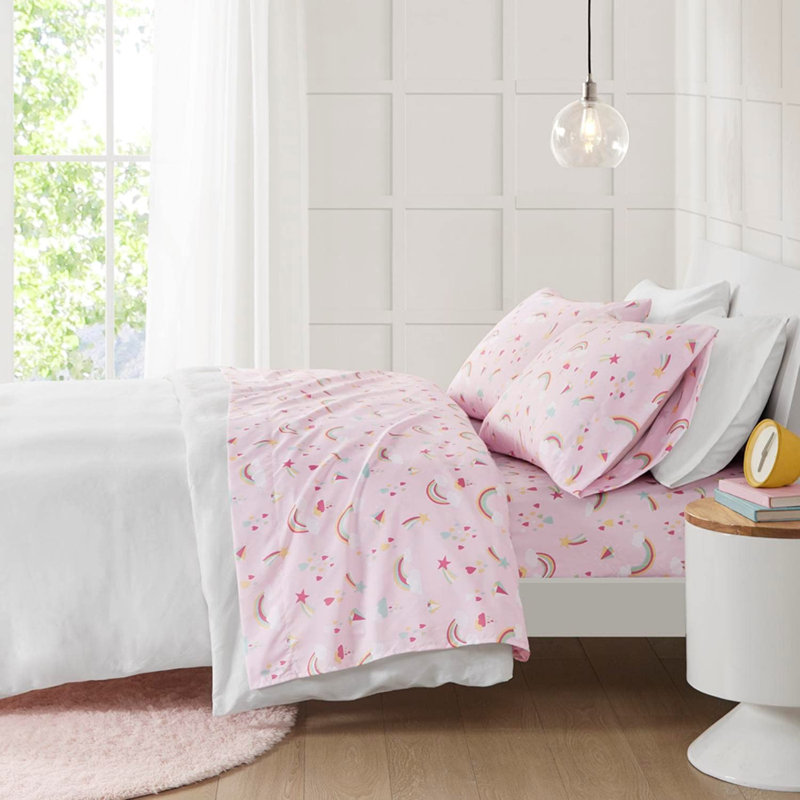 Printed Microfiber Sheet Set, Queen