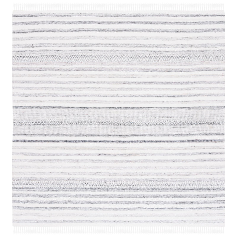 Tashina Hand Woven Performance Striped Rug, Square 6'