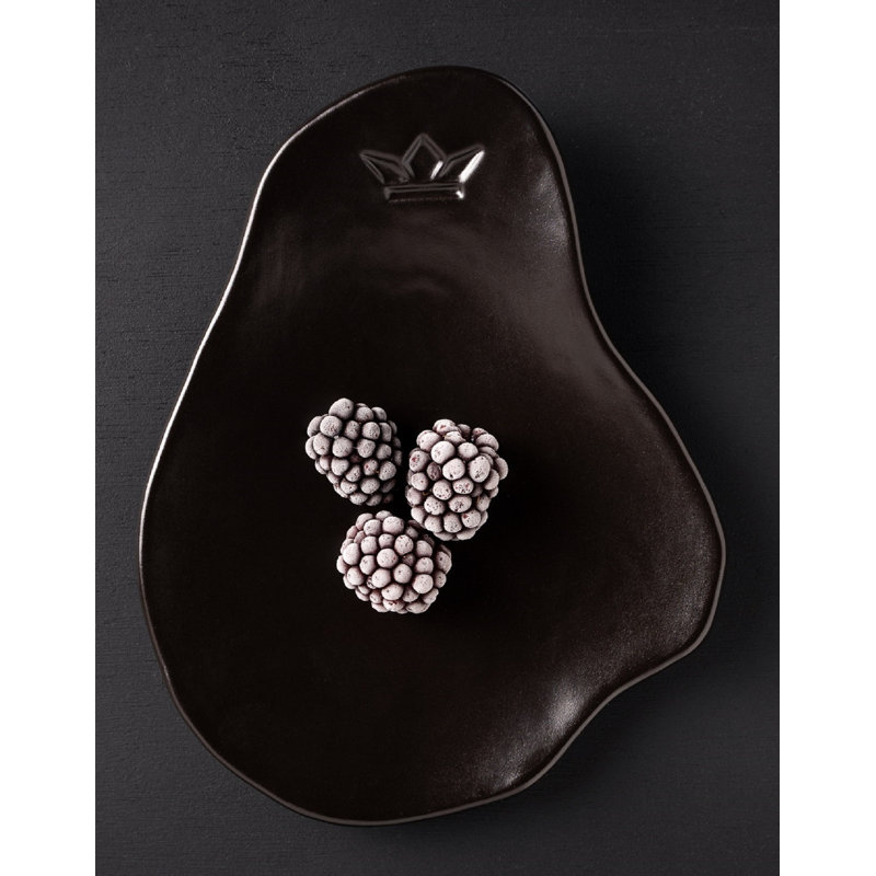 Assiette décorative en céramique Mattie, Noir