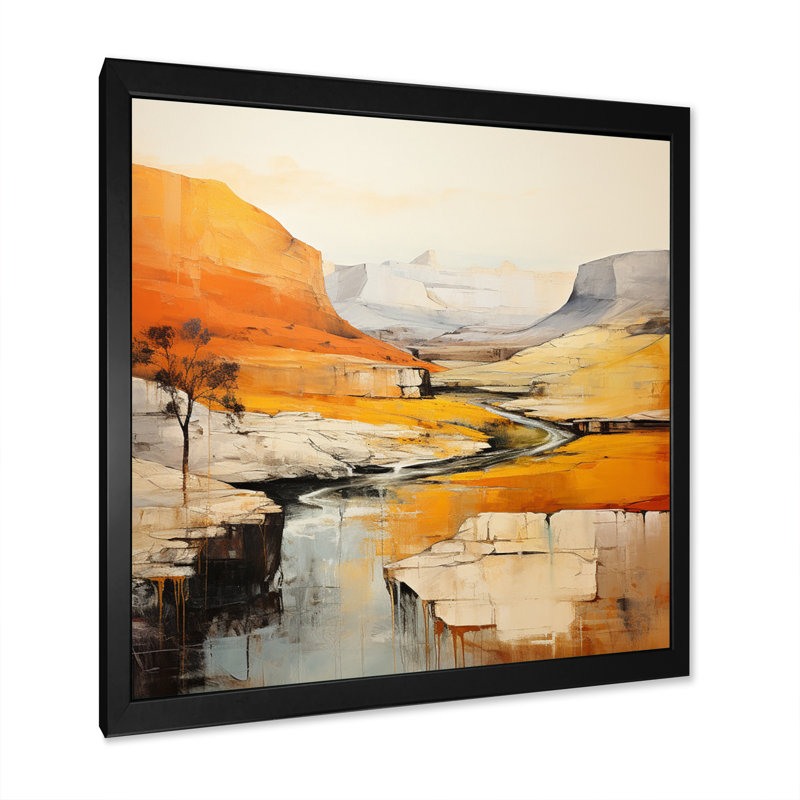 «Bold Landscape Canyon Desert III», reproduction, Cadre photo noir, H 16 po x l 16 po x P 1 po