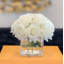 Real Touch Rose Arrangement In Square Glass Vase-1736719605