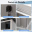 Storage Shed, 6Ft X 5Ft Outdoor Metal Storage Shed With Window Transparent Plate