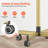 Metal Hairstylist Tray Utility Cart with Wheels-117402898
