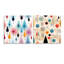 Ensemble de 2 pastels scandinaves géométriques pastel - Art abstrait géométrique en verre mural-103921106