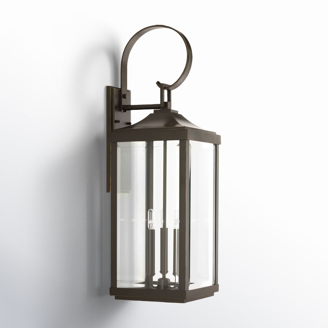 Crawley 3 - Bulb 30.62" H Beveled Glass Outdoor Wall Lantern Birch Lane™ Fixture 