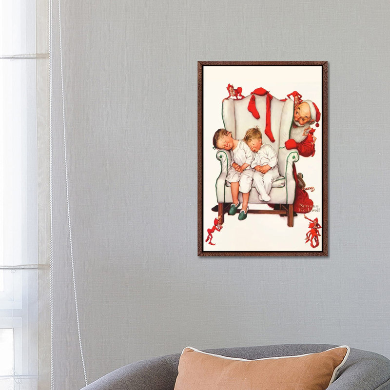 Norman Rockwell - Print on Canvas, 66.04 cm H x 45.72 cm W, Classic Wood Floater Framed