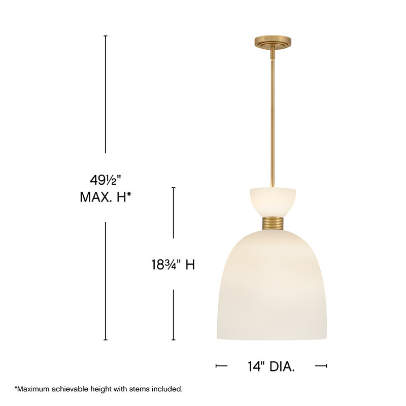 TALLULAH 1 - Light Pendant, Brass
