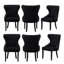 Caesar Velvet Dining Chair - Ergonomic Upholstered Curved Back with Solid Wooden Legs - Modern Side Chair for Living Room Dining Room-1100677275-1157841303