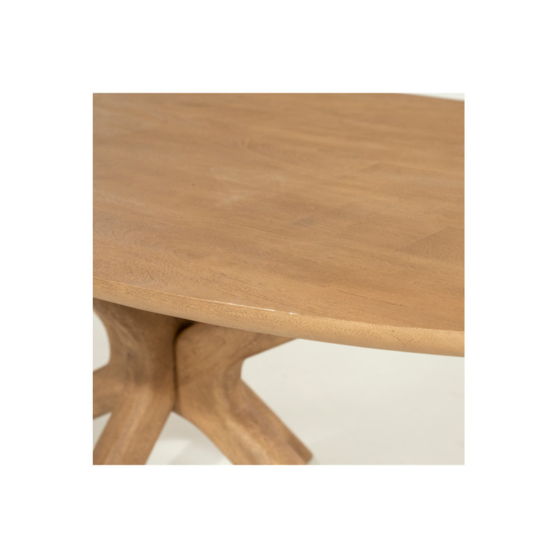 Tycho Oval Solid Wood Dining Table, Natural