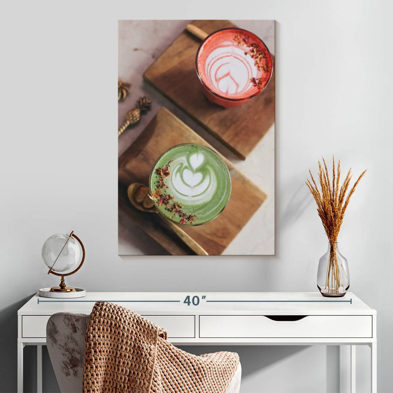 Latte rose et vert Yarlin, H 30 po x l 20 po