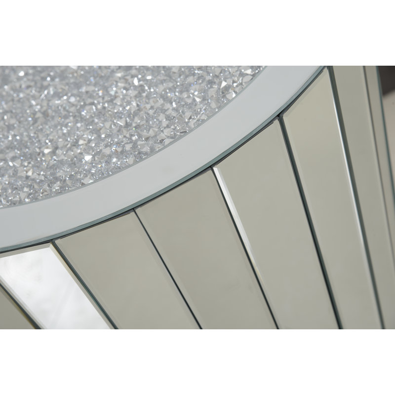 Artin Glass Top Block End Table