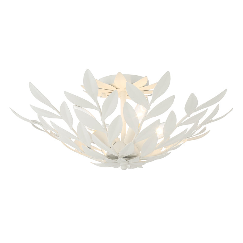 Plafonnier semi-encastré 20,75 po Taliaferro, Blanc