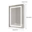 Armoire de salle de bain avec miroir à DEL, anti-buée, imperméable, armoire de salle de bain lumineuse à porte simple 3000K ~ 6000K avec interrupteur tactile, à intensité variable, encastrée ou à fixation en surface