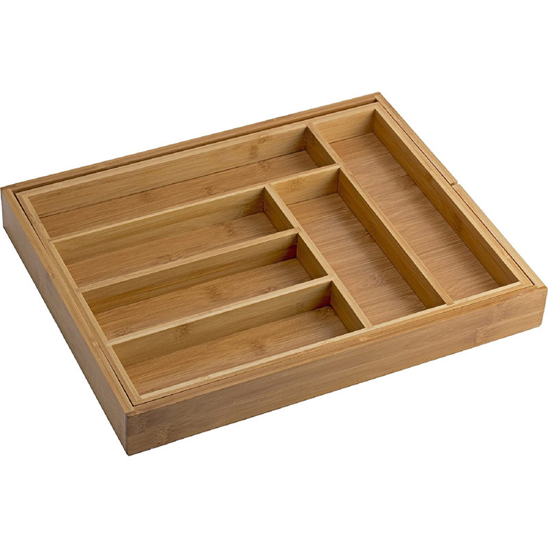 Wooden Expandable Flatware Organizer