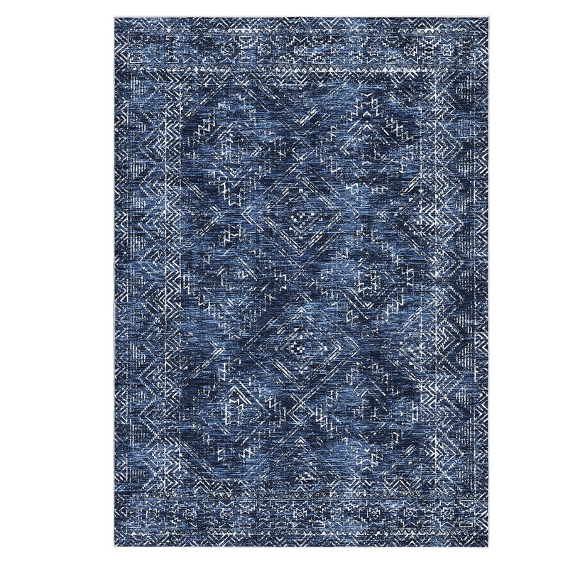 Modern Machine Washable Rug Non-Slip Area Rug for Living Room Low-Pile Rug Indoor Floor Cover for Bedroom Dining Room Hallway Kitchen Office