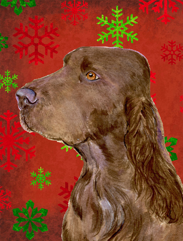 Drapeau rouge et vert Vart, Field spaniel