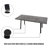 Expandable Square Dining Table With 4 Comfy Faux Leather Chairs, Material, Performance 55.12 - 70.87" Comfortable Rectangular Table, Industrial Elegance