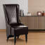 Pebble PU Leather High-Back Accent Chair with Wingback Design & Birch Legs-118553395