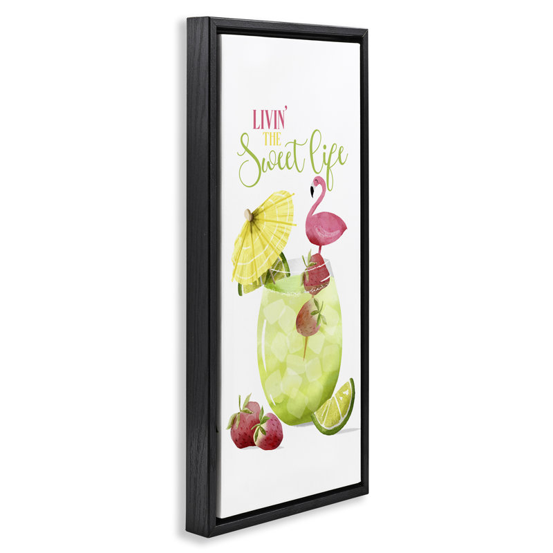  «Sweet Life Summer Drink» par Deane Beesley, H 25 po x l 11 po, Cadre noir