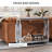 2-Tier Console Table, Sofa Side Table With Storage Shelf, X Design For Entryway, Living Room, And Hallway-1870077975