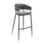 Tabouret de bar à hauteur de comptoir en métal gris mat contemporain K central-966437514