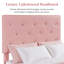 Ensemble de 2 têtes de lit tapissier simple à hauteur réglable avec tiroirs Murlene-1792197653