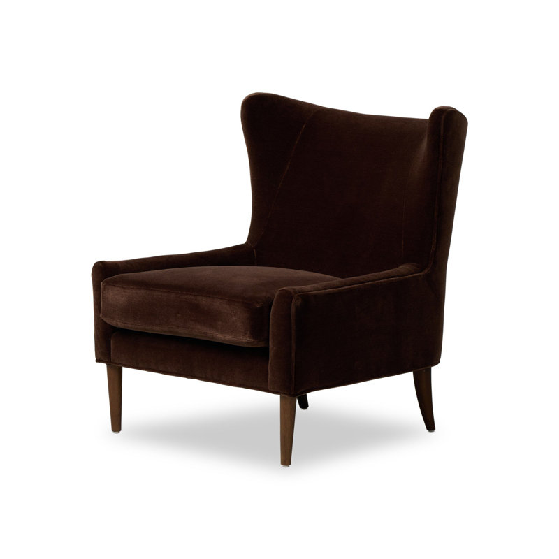 Marlow Wingback Chair, Toasted Parawood, Monte Chocolate