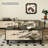 47.24" Black Solid Wood Rectangular Coffee Table