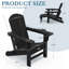 Fauteuil Adirondack inclinable pliant en PEHD avec foyer et repose-pieds coulissants (ensemble de 6)-953936810-953936812
