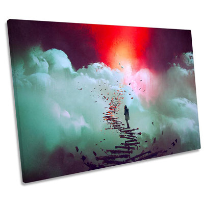 Sunset Staircase Sky - Wrapped Canvas Print