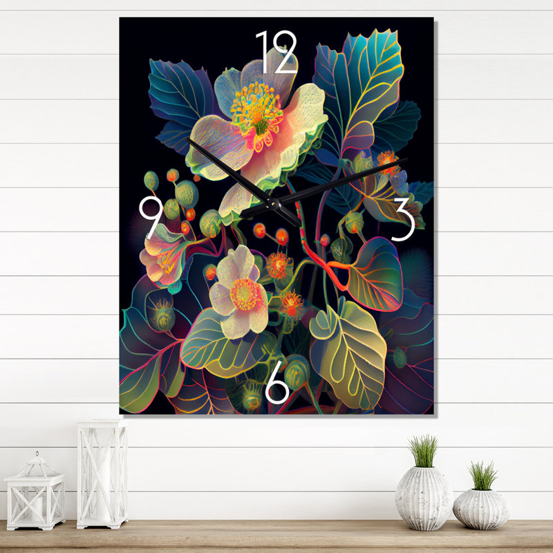 Hidefumi - Très grandes horloges murales florales, Grand