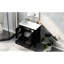 Meuble-lavabo moderne noir avec lavabo - bois massif et portes d'armoire fonctionnelles de 30 po, tablette réglable avec tiroir Grace