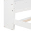 Lit simple en bois de pin avec tête de lit bibliothèque, détecteur de mouvement à DEL, garde-corps, blanc-2132202278-2132202277