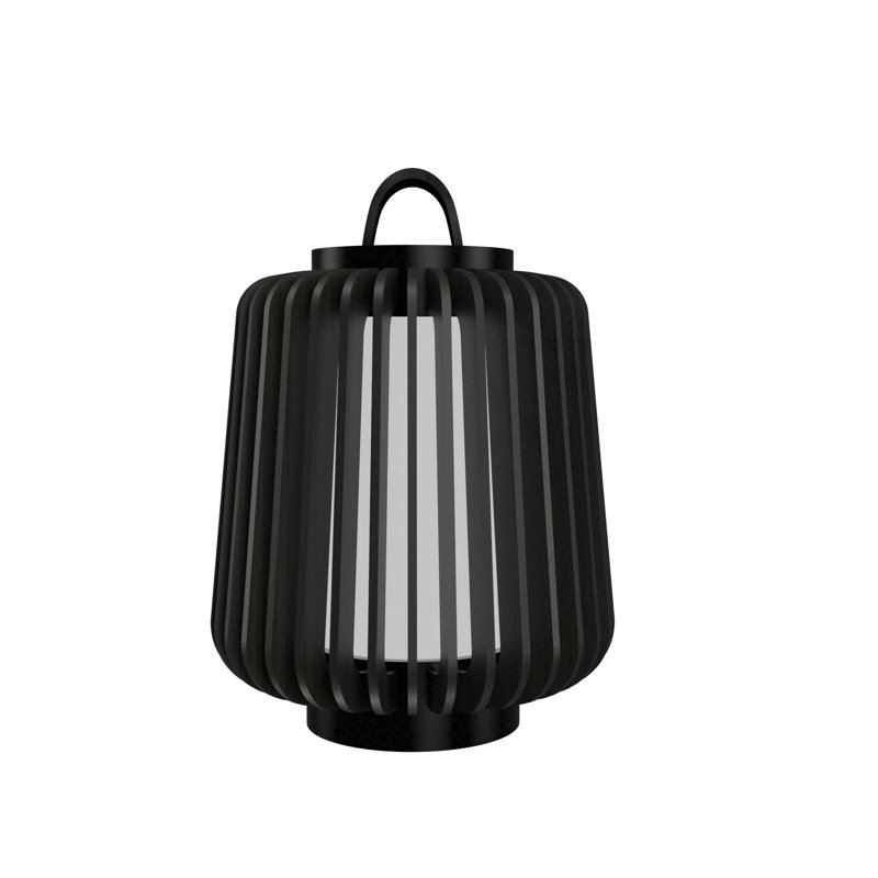 Stecche Di Legno Desk Table Lamp, Charcoal, 9.06" H x 7.87"W x 7.87" D